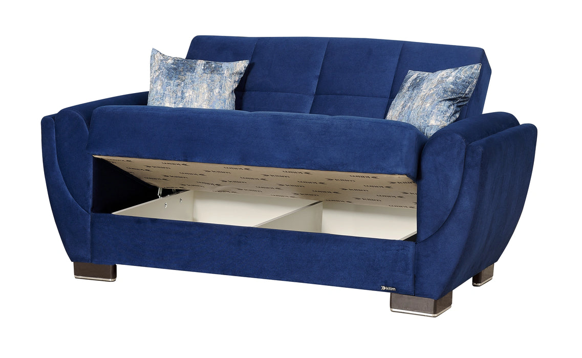 Ottomanson Armada Air Collection Upholstered Convertible Loveseat with Storage