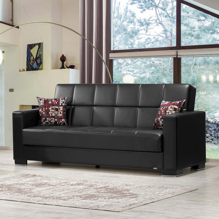Ottomanson Armada Collection Upholstered Convertible Sofabed with Storage