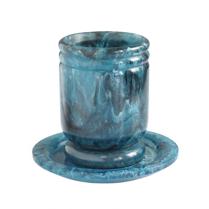 Channeled Swirl Resin Kiddush Cup