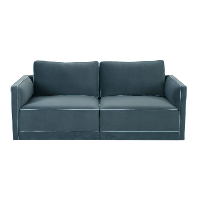 Willow 74" Performance Velvet Modular Loveseat