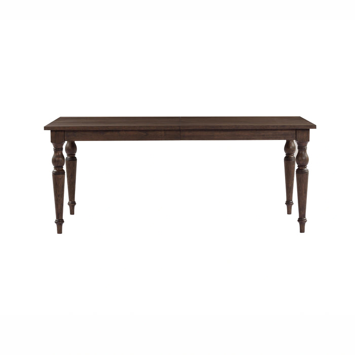 Mila 74"-114" Dark Brown Extendable Rectangular Dining Table