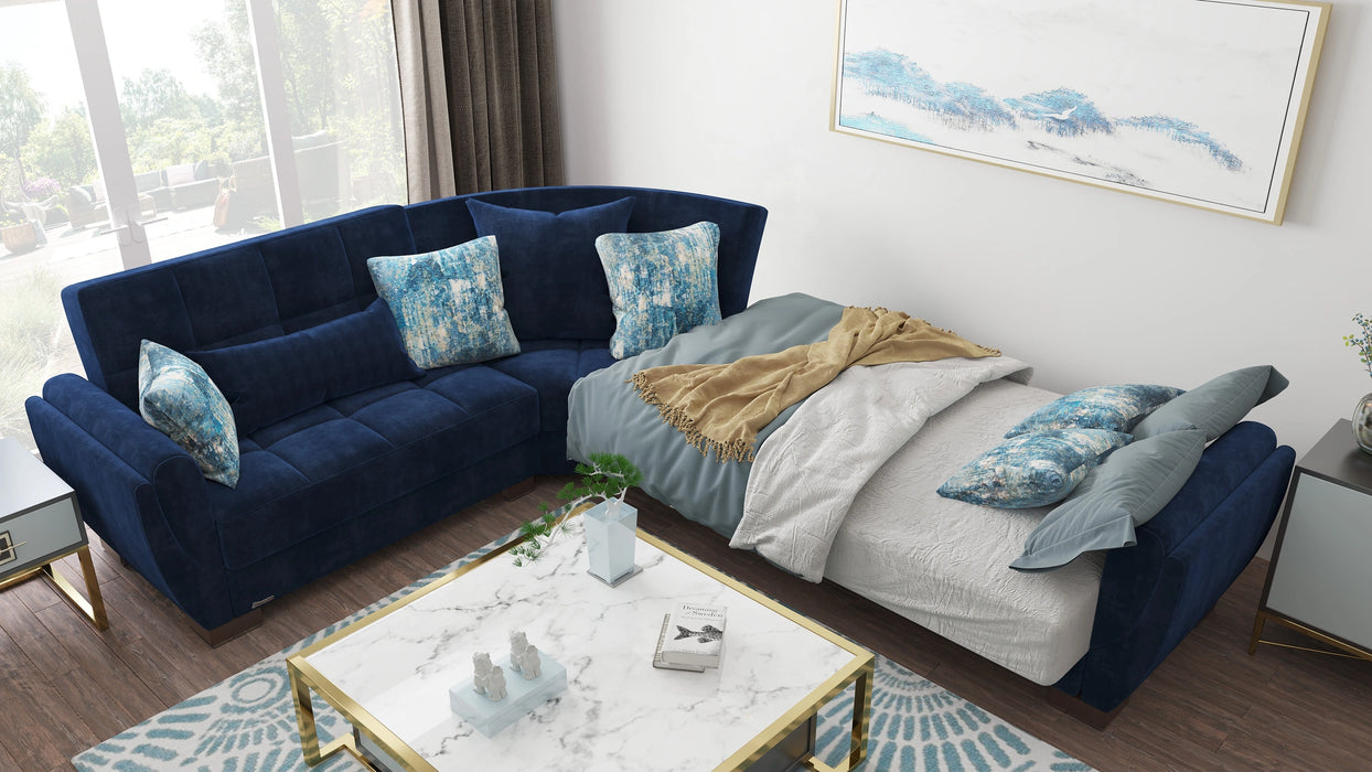 Ottomanson Armada Air Collection Upholstered Convertible Sectional with Storage