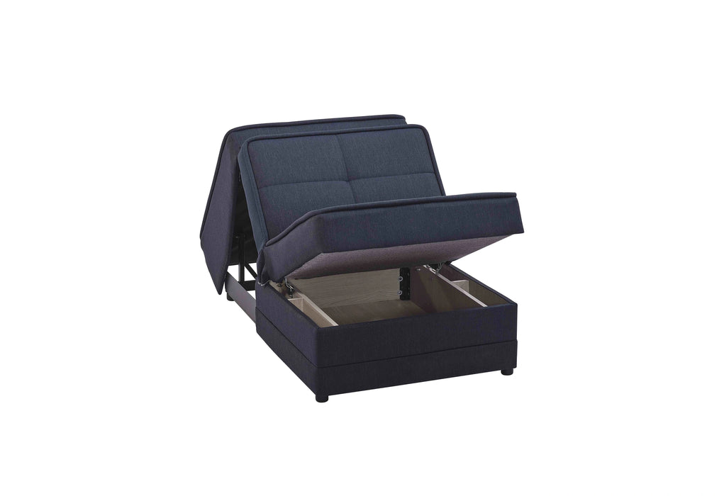 Ottomanson Studio Collection Upholstered Convertible Armchair with Storage