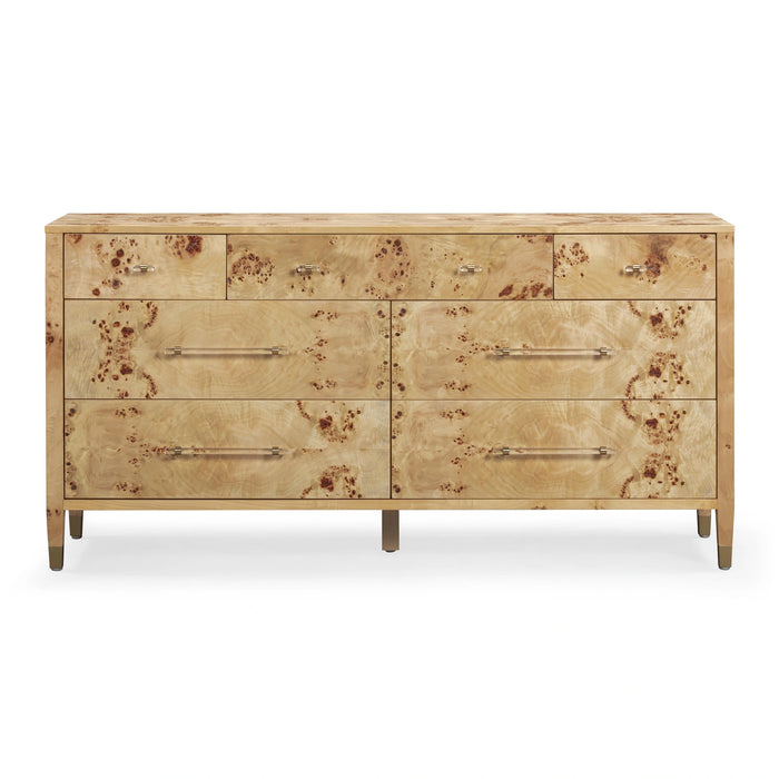 Brandyss 62" Burl 7-Drawer Dresser