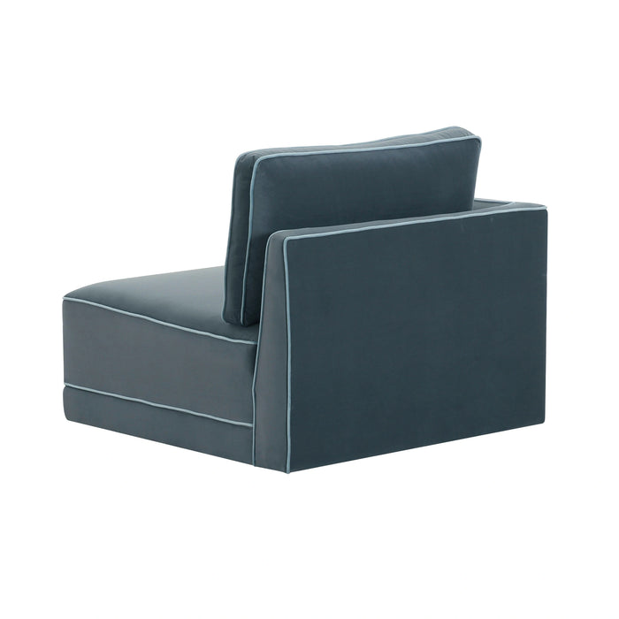 Willow Performance Velvet Modular LAF Corner Chair