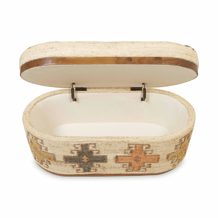 Olivier Oval Storage Ottoman