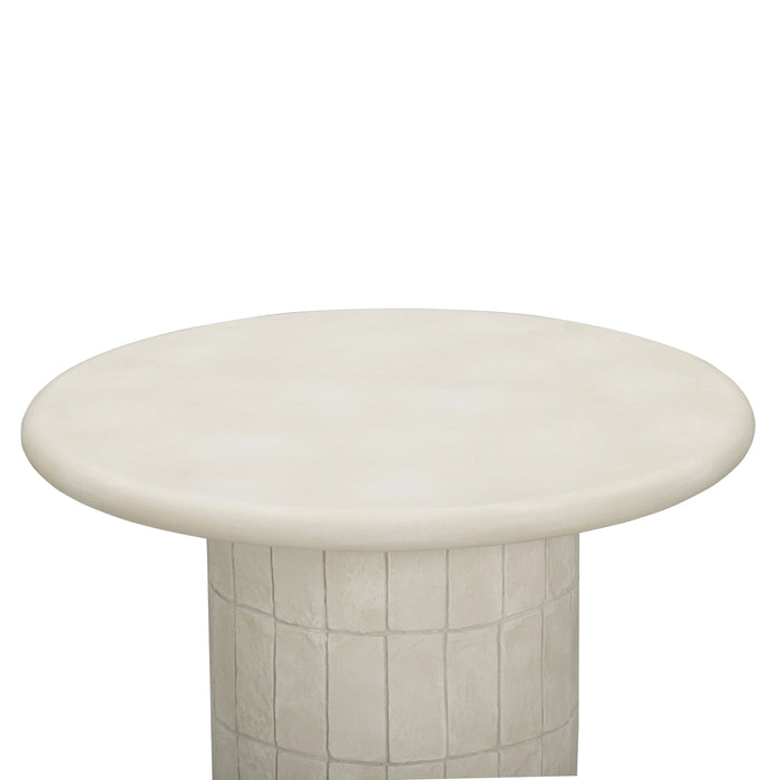Fafo Beige Indoor/Outdoor Concrete Side Table