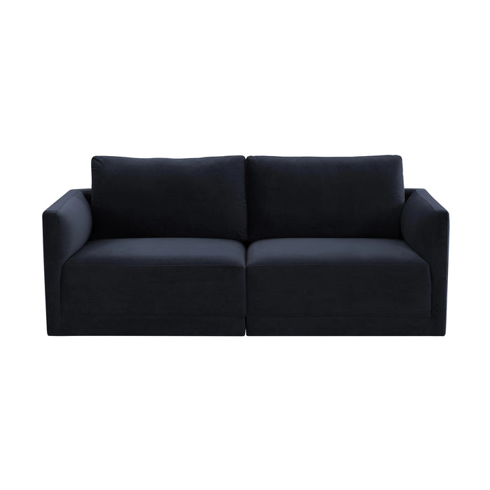 Willow 74" Performance Velvet Modular Loveseat