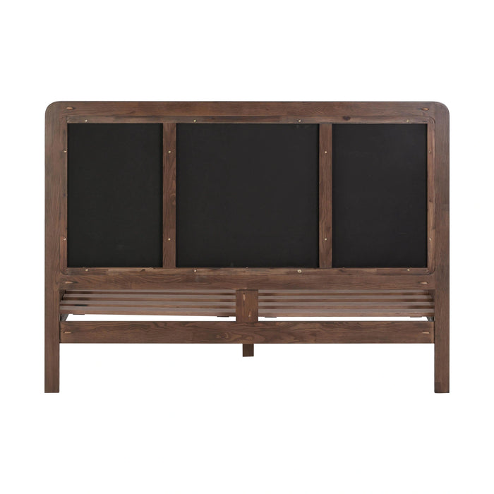 Hella Contract-Grade Velvet and Ash Wood Bed
