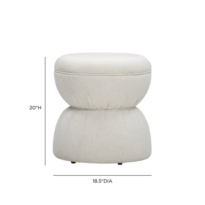 Tomlin Ruched Performance Fabric Game Ottoman