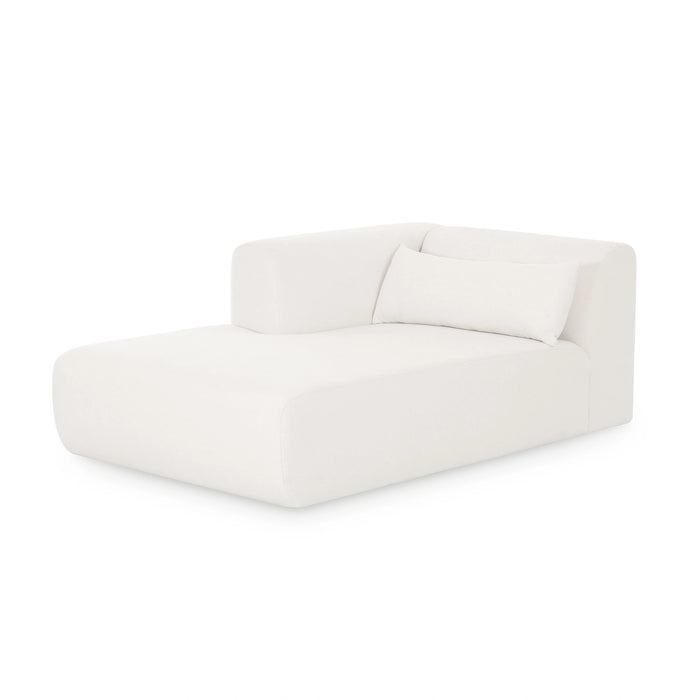 Tarra Cream Performance Chenille Modular Chaise