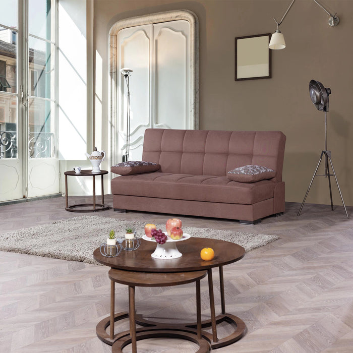 Ottomanson Soho Collection Upholstered Convertible Sofabed with Storage