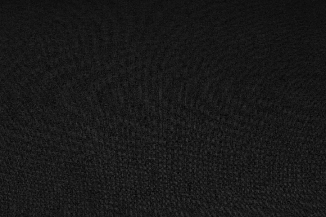 Serene Black Linen Fabric Deluxe Cloud Modular Armless Sofa