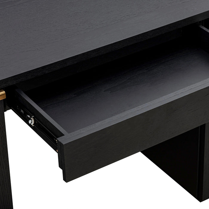 Marlow 64" Wood Executive Desk With Storage