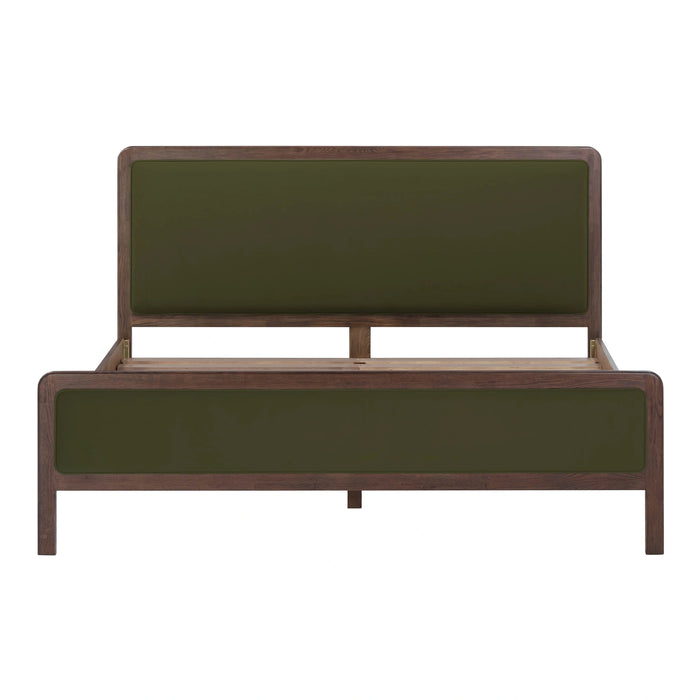 Hella Contract-Grade Velvet and Ash Wood Bed