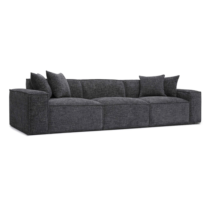 Mindy 115" Performance Chenille Basketweave Modular Sofa