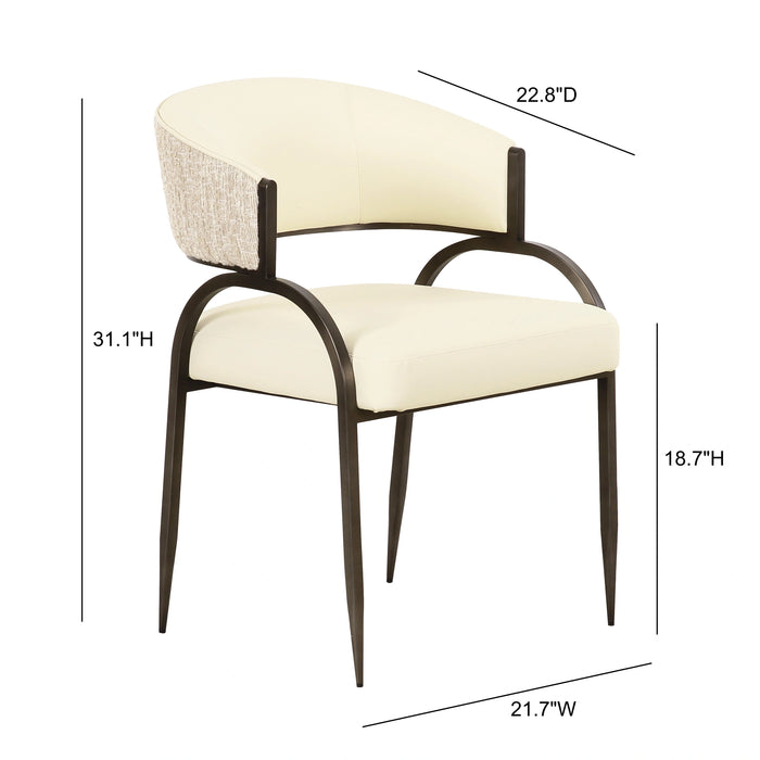 Tatum 2-Tone Performance Vegan Leather Dining Chair