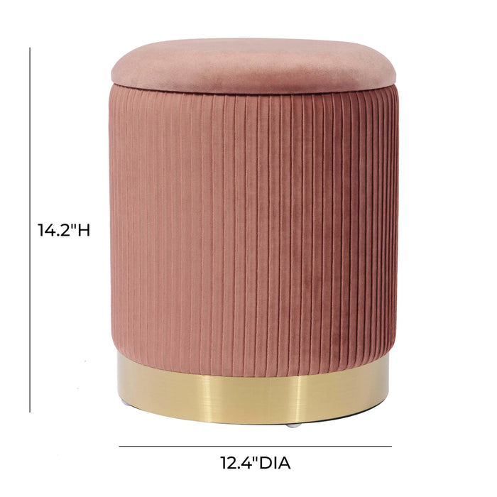 Zoe Cream Storage Ottoman