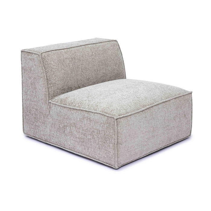 Mindy Performance Chenille Basketweave Modular Armless Chair