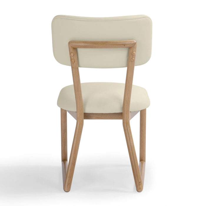 Bobbie Cream Contract-Grade Vegan Leather Dining Chair