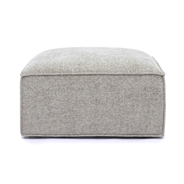 Mindy Performance Chenille Basketweave Ottoman