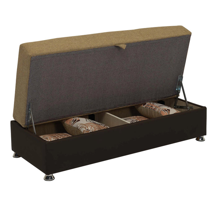 Ottomanson Harmony Collection Upholstered Convertible Ottoman with Storage