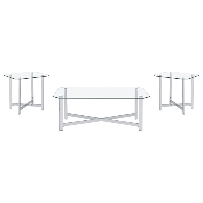 Cronin Glass Top Coffee Table Set