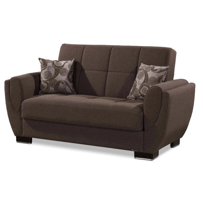 Ottomanson Armada Air Collection Upholstered Convertible Loveseat with Storage