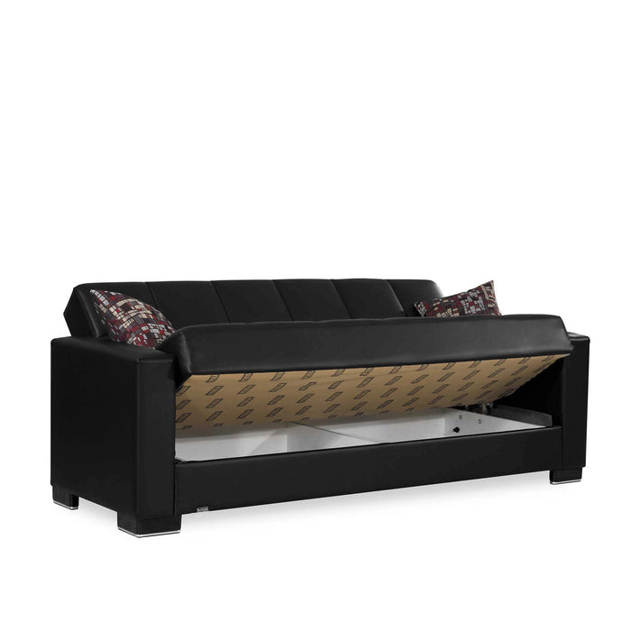 Ottomanson Armada Collection Upholstered Convertible Sofabed with Storage