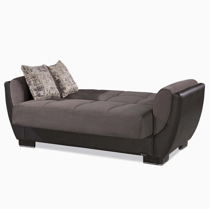 Ottomanson Armada Air Collection Upholstered Convertible Loveseat with Storage