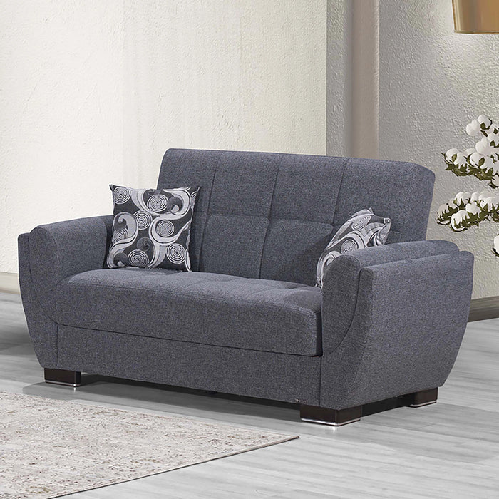 Ottomanson Armada Air Collection Upholstered Convertible Loveseat with Storage