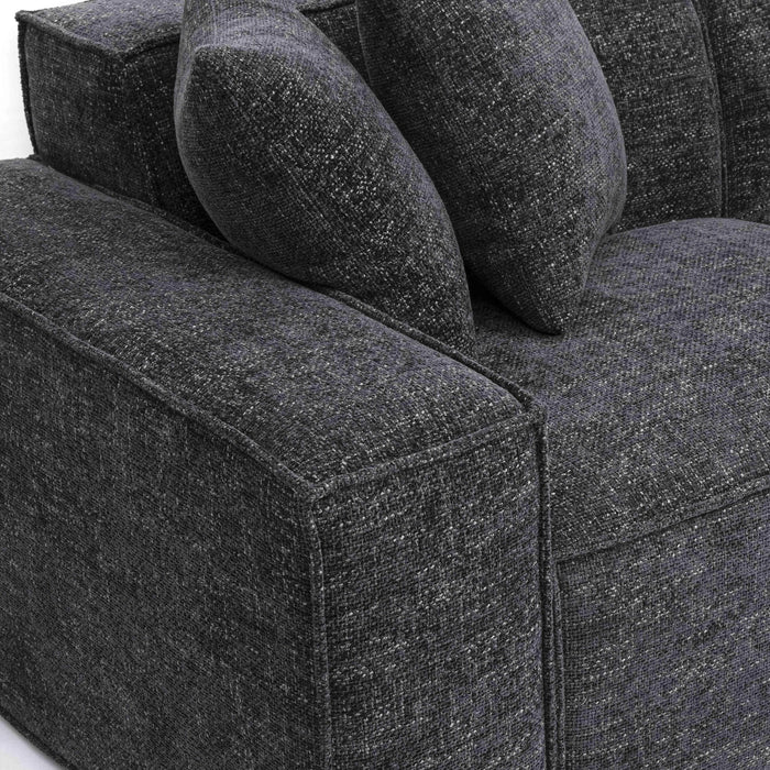 Mindy 4-Piece Performance Chenille Basketweave Modular Sectional