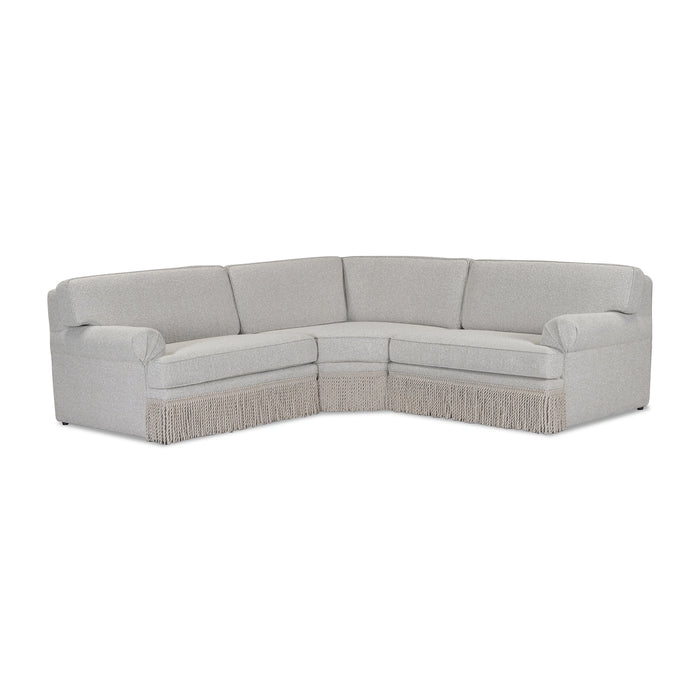 Yvette 3-Piece Warm Grey Performance Boucle L-Sectional