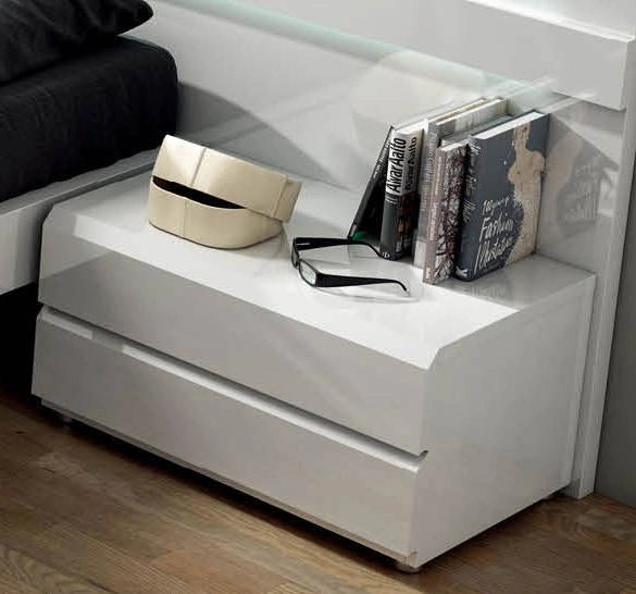 ESF Furniture Sara 2 Drawer Nightstand in White