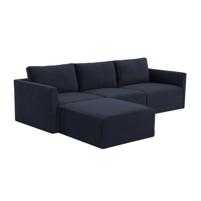 Willow 4-Piece Performance Velvet Modular Sectional