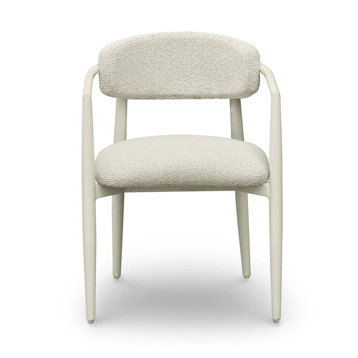 Annika Textured Contract-Grade Fabric Outdoor Dining Arm Chair