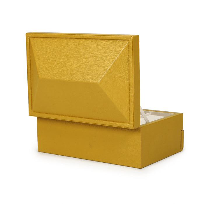 Knox Mustard Yellow Vegan Leather Contract-Grade Jewelry Box