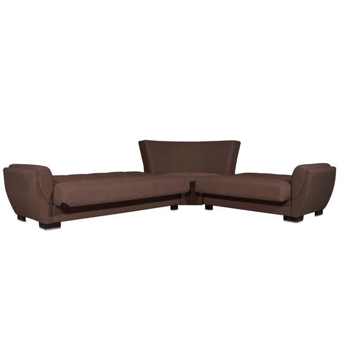 Ottomanson Armada Air Collection Upholstered Convertible Sectional with Storage