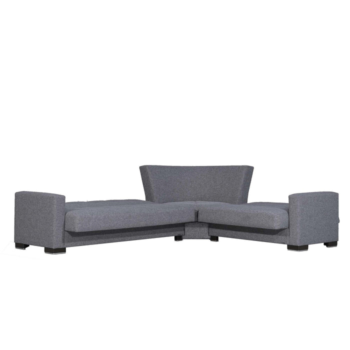 Ottomanson Armada Collection Upholstered Convertible Sectional with Storage