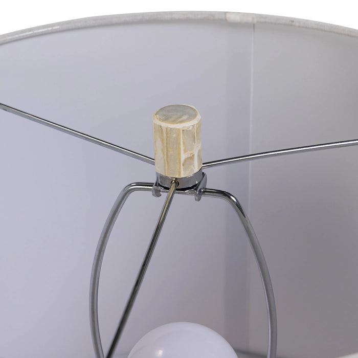 Lassy Pink Ribbon Capiz Shell Table Lamp