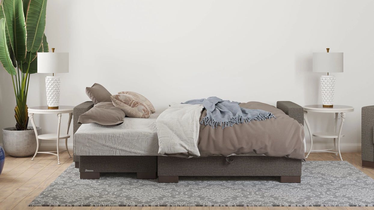 Ottomanson Armada Collection Upholstered Convertible Chaise Lounge with Storage