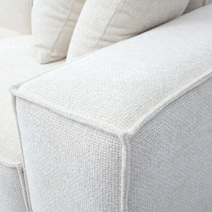 Mindy 4-Piece Performance Chenille Basketweave Modular Sectional