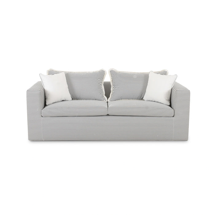 Salty 84.5" Striped Contract-Grade Indoor/Outdoor Sofa