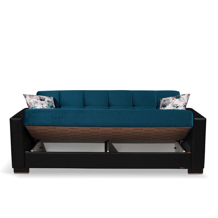 Ottomanson Armada Collection Upholstered Convertible Sofabed with Storage