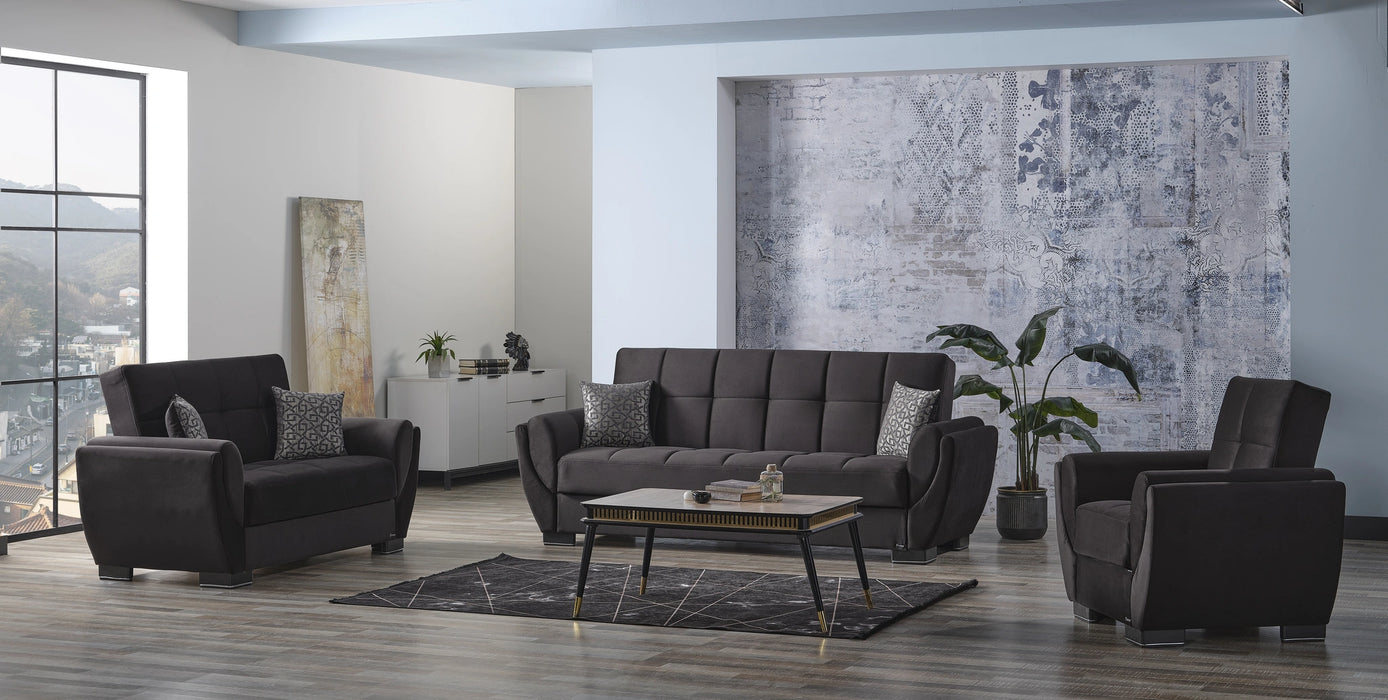 Ottomanson Armada Air Collection Upholstered Convertible Armchair with Storage
