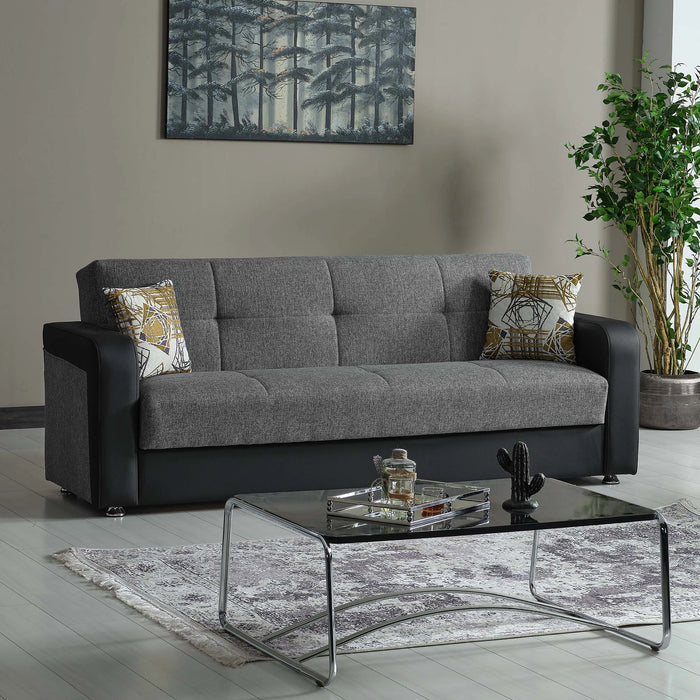 Ottomanson Harmony Collection Upholstered Convertible Sofabed with Storage