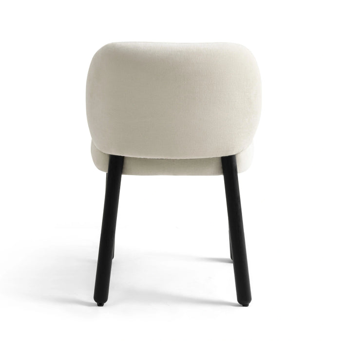 Foxy Cream Performance Basketweave Chenille Dining Chair