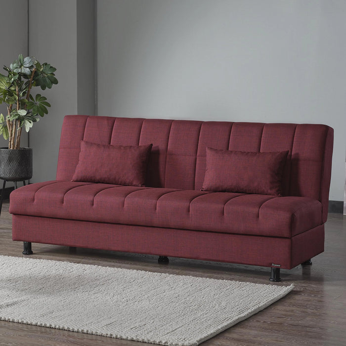 Ottomanson Sasta Collection Convertible Sofabed with Storage, Living Room Furniture, Bedroom Couch For Small Rooms, Studio Apartment Essentials, Black