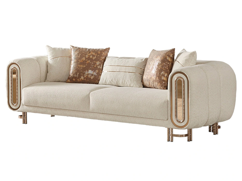 Bella Stationary Loveseat Cream