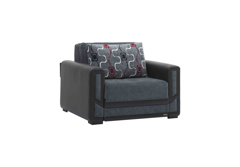 Ottomanson Mondomax Collection Upholstered Convertible Armchair with Storage